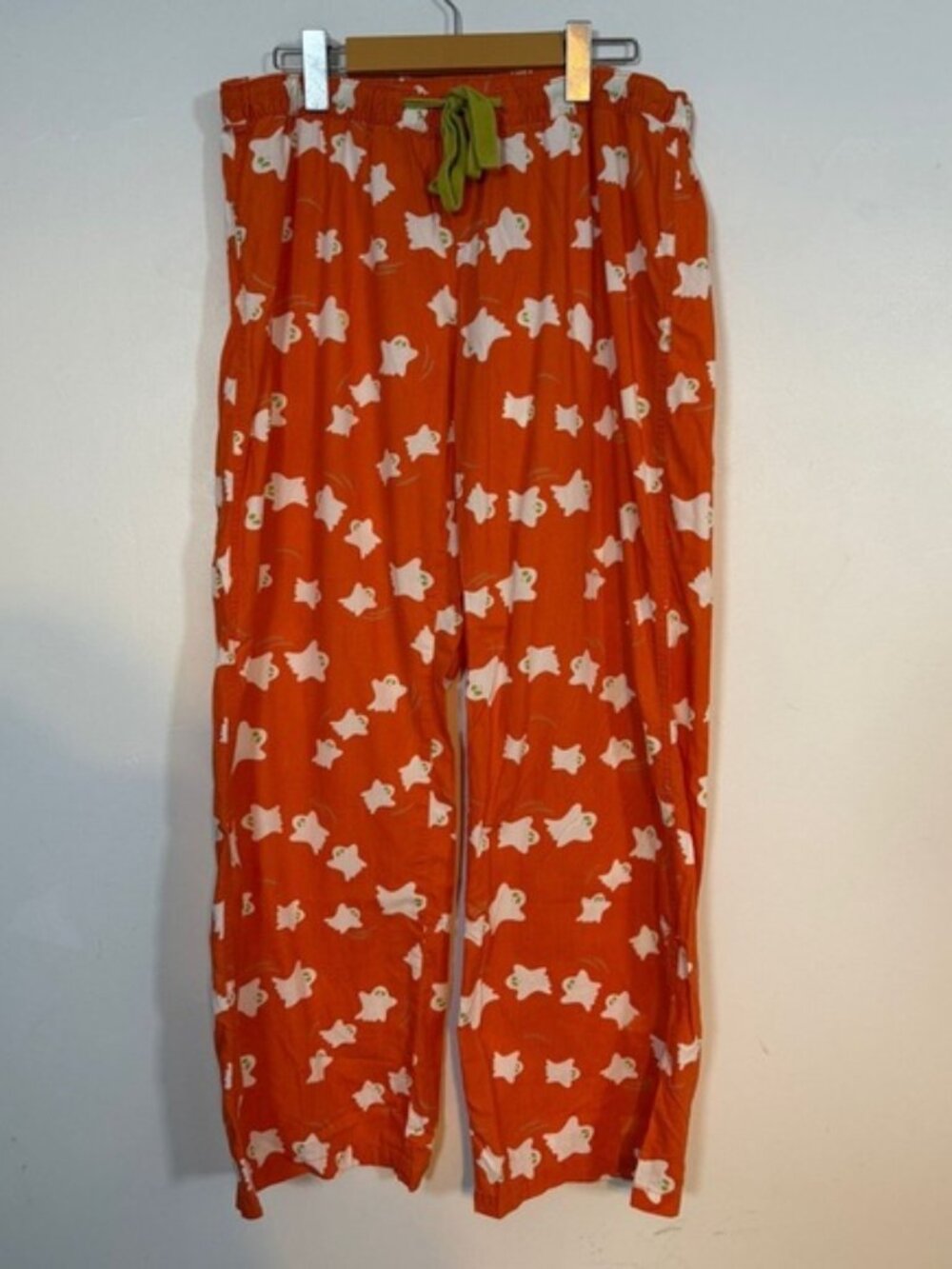 Old Navy Intimates Ghost Print Pajama Pants Orange Women’s Size M - Picture 2 of 7